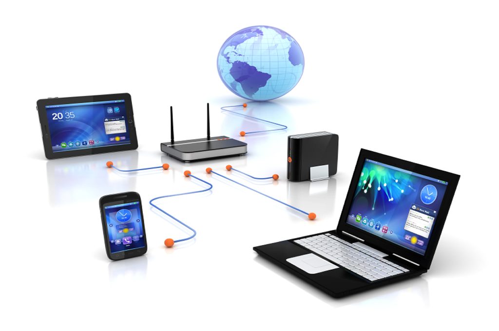 Connected devices across a network