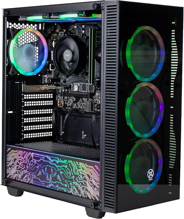XUM Titan Prebuilt Gaming PC: AMD Ryzen 5 5500GT, Radeon Vega 7