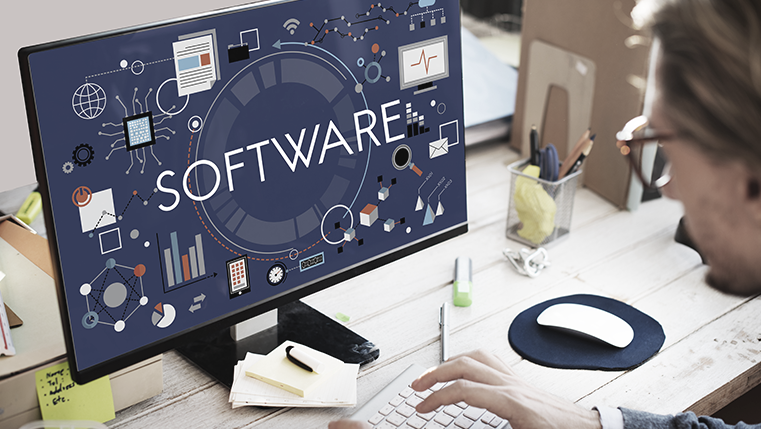 Remote working software on screen